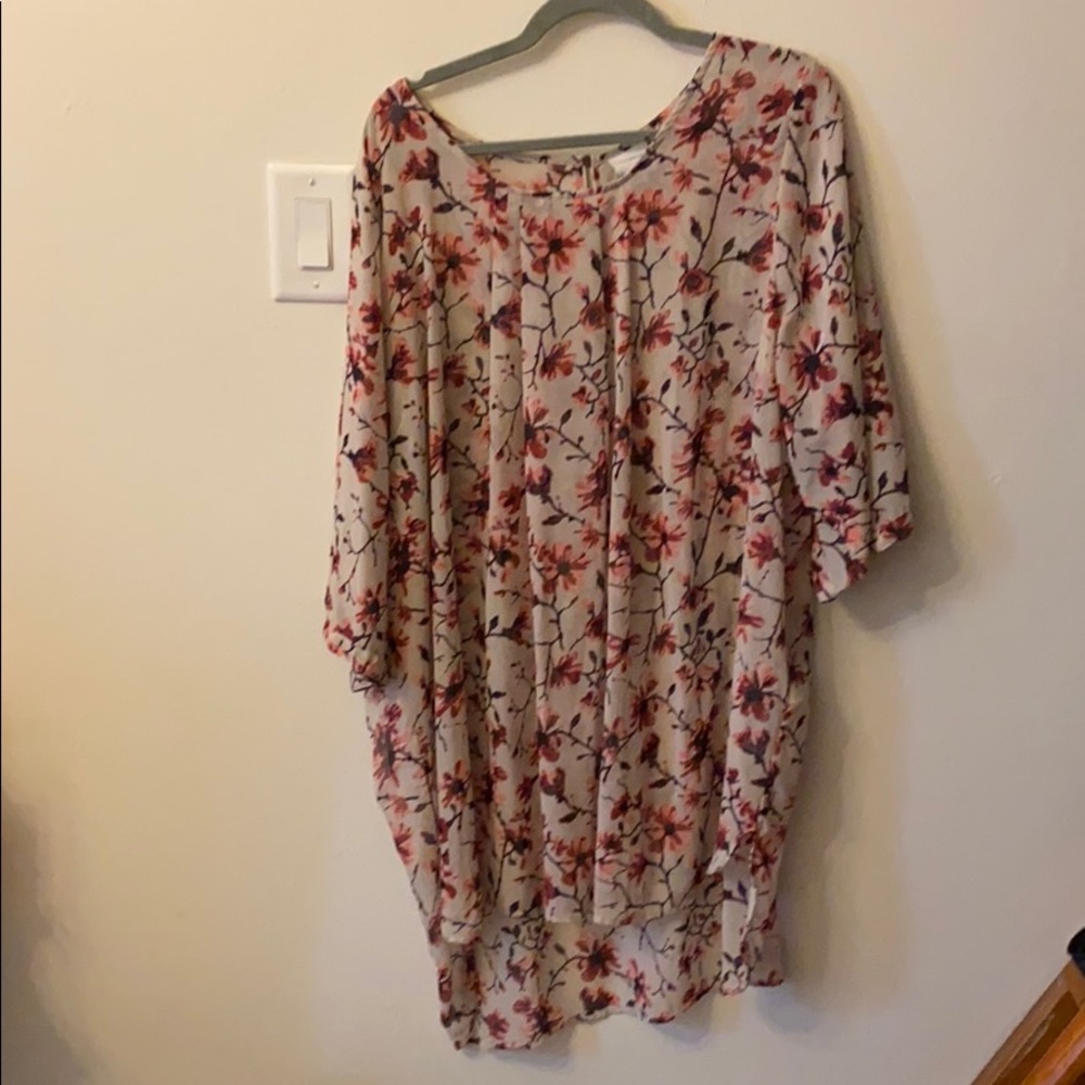 Sheer Floral Tunic